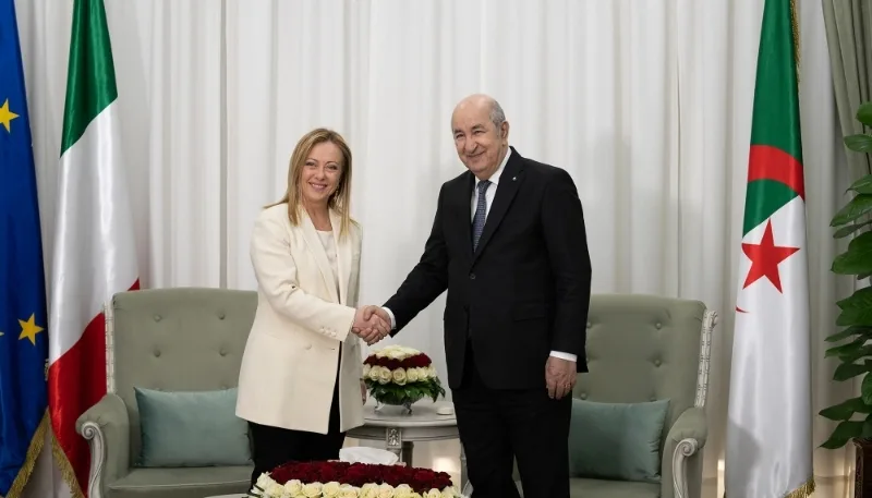 Italy PM Meloni with Algeria President